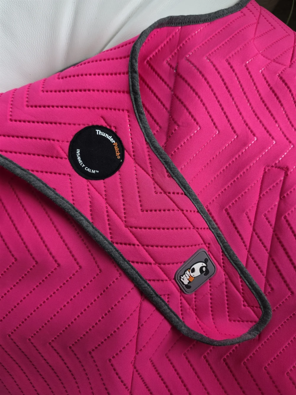 Thundershirt Bright Pink Kids Calming Vest with Gray Trim